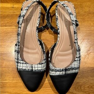 BCBGeneration Black and White Tweed Heels